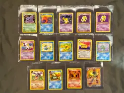 14 Pokemon TCG Card Lot 1st Edition Fossil Jungle Promo Holo Rare Vintage - Image 1