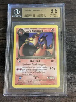 BGS 9.5 Dark Charizard 1st Edition Team Rocket Pokemon Card - Image 3