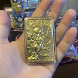 Vintage 1999 Burger King Pokemon 23k Gold Plated Mewtwo Collectible Card - Image 1