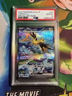 Zapdos EX PSA 10 Japanese Pokemon Card 204/165 SV2a 151 SAR Holo - Image 1