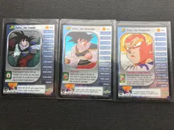 Goku Limited Foil Personality Set Lv 1-3 (Trunks Saga) DBZ CCG Score Cards - Image 1