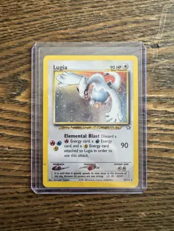 Pokemon TCG Lugia Neo Genesis Holo Rare Card 9/111 MP Condition - Image 1