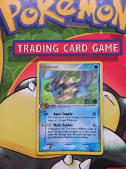 Vaporeon 19/115 Stamped Reverse Holo Rare EX Unseen Forces Pokemon Card - Image 1