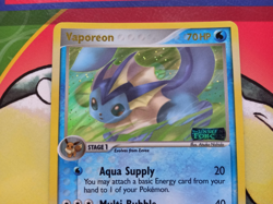 Vaporeon 19/115 Stamped Reverse Holo Rare EX Unseen Forces Pokemon Card - Image 3