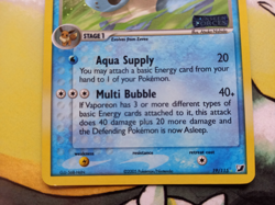 Vaporeon 19/115 Stamped Reverse Holo Rare EX Unseen Forces Pokemon Card - Image 4