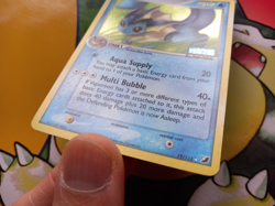 Vaporeon 19/115 Stamped Reverse Holo Rare EX Unseen Forces Pokemon Card - Image 5