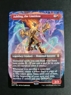 Ashling, the Limitless (Borderless) Mythic MTG Lorwyn Eclipsed Commander - Image 1