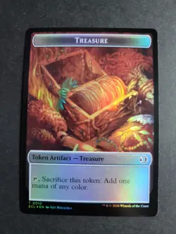 Elf / Treasure (Foil) Token MTG Lorwyn Eclipsed - Image 2