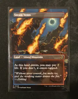 MTG Steam Vents #0348 Reversible Borderless Lorwyn Eclipsed Rare NM IN HAND - Image 2