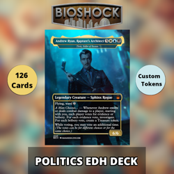 Bioshock X MTG Custom Altered Art | Full 126 Politics EDH Deck | w Custom Tokens - Image 1