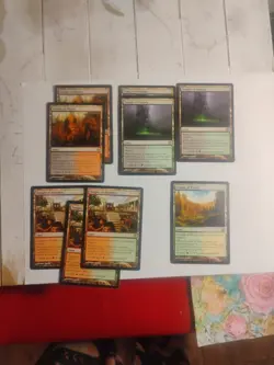 Lot Of 9 Rare Temple Lands mtg, Temple Of Abandon, Plenty, Malady, Malice - Image 1