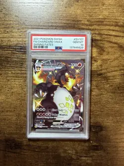 2021 Pokemon SWSH FA/ Charizard VMAX Shining Fates #SV107 GEM MT PSA 10 - Image 1