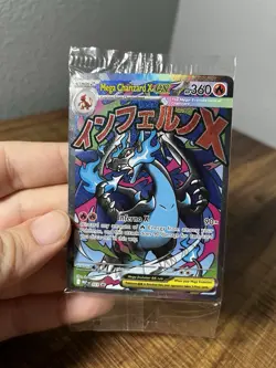Pokemon Mega Charizard X ex 023 Me: Mega Evolution Promo Holo Sealed w/Oricorio - Image 1