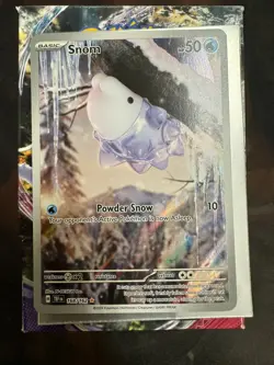 Snom Pokemon Temporal Forces Illustration Rare 168/162 Alt Art Holo In Hand NM - Image 1