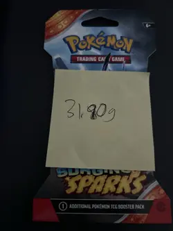 VERY HEAVY - 31.90g - Pokemon Surging Sparks Sleeved Booster Pack - SEALED! - Image 4