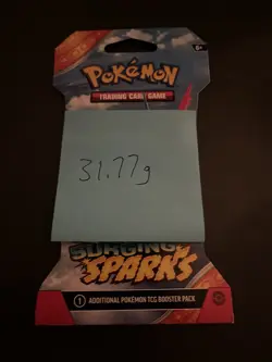 VERY HEAVY - 31.77g - Pokemon Surging Sparks Sleeved Booster Pack - SEALED! - Image 3