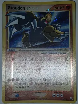 2005 EX Delta Species GOLD STAR Shiny Groudon Holo Foil 111/113 Pokemon - Image 5