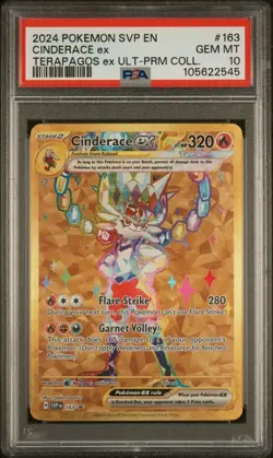 2024 POKEMON SVP EN CINDERACE ex TERAPAGOS ex ULT-PRM COLLECTION PSA GEM MT 10 - Image 1