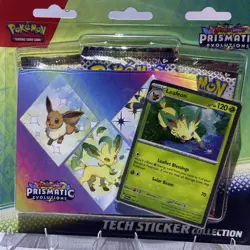 Pokemon TCG Scarlet Violet Prismatic Evolutions Tech Sticker Collection Leafeon - Image 1