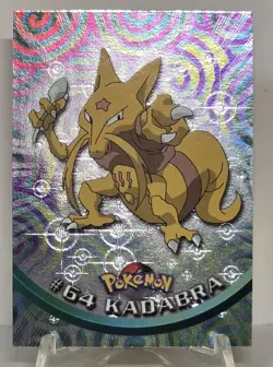 1999 Pokemon Topps Kadabra #64 TV Animation Edition HOLO FOIL Black Label NM/M - Image 1