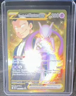 Pokemon Team Rocket's Mewtwo ex 240/182 Sv10 Destined Rivals Holo Hyper Rare - Image 1