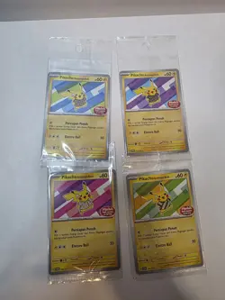 SEALED SET - 4 Pikachu Batik Indonesia Promo Pokemon 101/SV-P 155 154 190/SV-P - Image 1