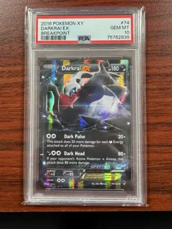 Pokemon Darkrai EX XY Breakpoint Holo Ultra Rare #74 PSA 10 English Gem Mint - Image 1