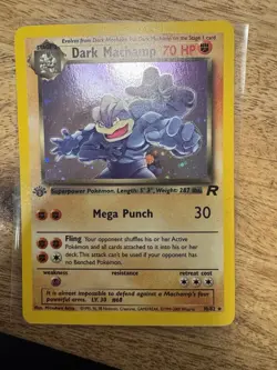 2000 Pokemon Team Rocket Dark Machamp 1st Edition Holo NM Mint - Image 3