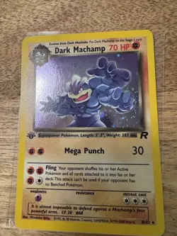 2000 Pokemon Team Rocket Dark Machamp 1st Edition Holo NM Mint - Image 4