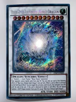 Yugioh Blue-Eyes Ultimate Spirit Dragon 25LP-EN020 Secret Rare Limited Edition - Image 1