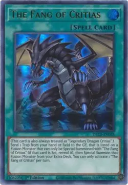 Yugioh! LP The Fang of Critias - DLCS-EN058 - Ultra Rare - 1st Edition Lightly P - Image 1