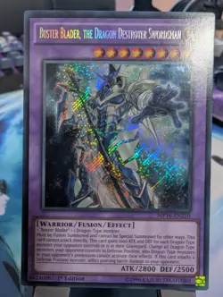 YuGiOh! Buster Blader, The Dragon Destroyer Swordsman MP16-EN Secret Rare 1st Ed - Image 1