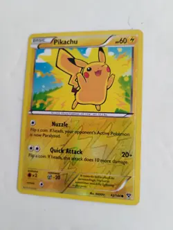 Pokemon TCG Pikachu XY Base Set 42/146 Reverse Holo Common Card Played MP - Image 3
