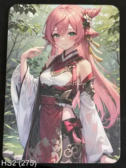🔥 HS2 275 Yae Miko Genshin Impact Hot & Spicy Waifu Anime A6 Board Card - Image 1