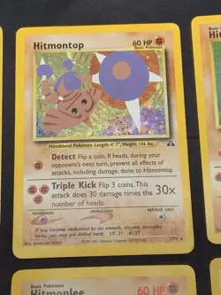 Vintage Pokemon Cards Rare Holo Lot WOTC MP/HP Hitmonlee, Hitmonchan, Hitmontop - Image 3