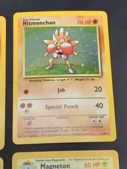 Vintage Pokemon Cards Rare Holo Lot WOTC MP/HP Hitmonlee, Hitmonchan, Hitmontop - Image 4