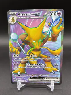 Pokemon TCG Alakazam EX 188/165 Scarlet & Violet 151 Ultra Rare Holo Card NM - Image 1