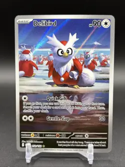 Delibird 152/132 Mega Evolution Illustration Rare Holo Pokemon TCG Card NM - Image 1