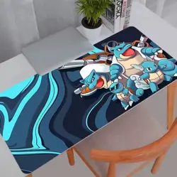 Pokemon Table Playmat TCG CCG Mouse Pad Trading Card Game Mat 60x30cm Blastoise - Image 1