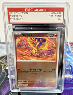 MOLTRES #014/094 RARE FOIL Pokemon 2024 Card GRADED 10 MINT TCG CCG - Image 1