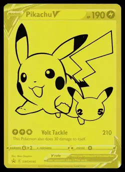 Pokemon Card - Pikachu V Sword & Shield Promo SWSH145 Holo - Image 1