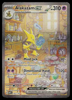 Pokemon Card - Alakazam ex Scarlet & Violet 151 201/165 Holo SIR - Image 1
