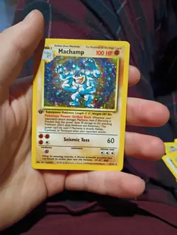Pokemon Machamp Holo 1st Edition Rare TCG Card Base Set 8/102 - Image 1