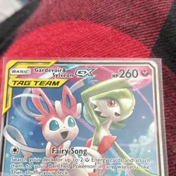 Pokemon Gardevoir & Sylveon GX TAG TEAM Holo Card SM210 English TCG - Image 4
