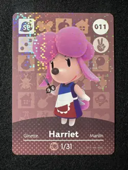 Harriet #011 Animal Crossing Amiibo Card Series 1 Foil Authentic +Tracking# - Image 1