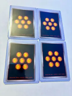 4x (Playset) Son Goku FP-027 Gold Promo Card Dragon Ball Fusion World NM - Image 2