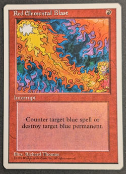 MTG Card - 1x Red Elemental Blast - Fourth (4th) Edition - Vintage - Magic NM/LP - Image 1