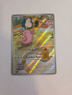 Pokemon Chansey Illustration Twilight Masquerade Rare Card 187/167 NM Condition - Image 1