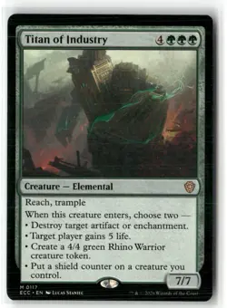 Titan Of Industry Commander : Lorwyn Eclipsed NM MTG Magic - Image 1