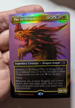 1x The Ur-Dragon Textured Foil NM - Borderless English CMM x1 - Image 2